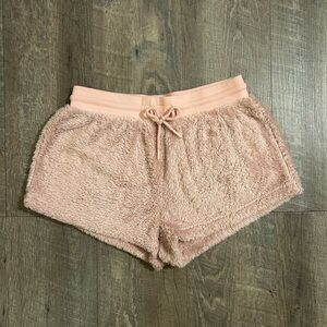 Forever 21 Fuzzy Pink Shorts